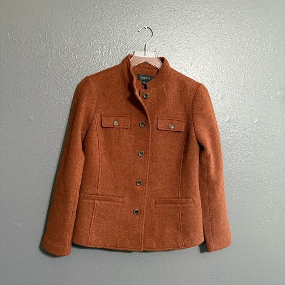 Talbots Wool Band-Collar Jacket Size 4 - Picture 2 of 5